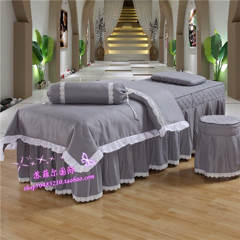 mỹ viện massage bedspread vẻ đẹp dành riêng gia đình bốn có thể được tùy chỉnh đặc biệt cung cấp miễn phí vận chuyển đầu vuông đầu tròn thang - Trang bị tấm ga trai giuong cho spa