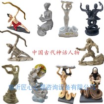 Psychological sand toy sand model ancient Chinese myth Kuafu shooting Sun Fuxi Nuwa made people to make up the sky