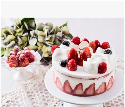 Nanjing Cake Distribution Paris Bay Sweet Berry Full Red Velvet Cream Cheese Birthday Cake Nanjing Tongcheng-Taobao