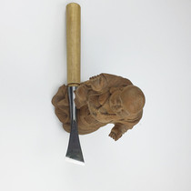 Tools Wood carving hollow carving wood carving knife chisel sharpened knife belt handle Dongyang chisel blank right bevel hand carving knife