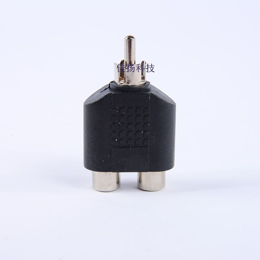 RCA male to 2RCA female plug lotus head one point two AV male to 2AV female