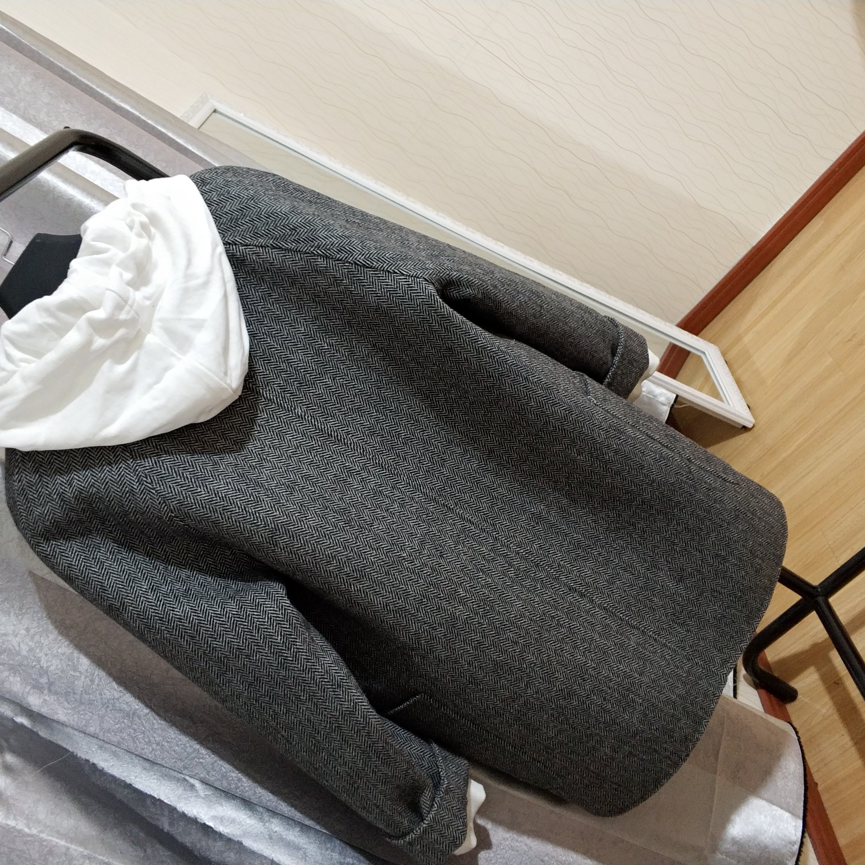 18 năm mùa đông Châu Âu trạm thẳng mỏng hai mặt cashmere áo khoác nữ Anh xương cá phù hợp với cổ áo ngắn áo khoác áo khoác dạ nữ hàn quốc