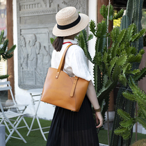 Original Retro Handmade Cow Leather Girl Bag Tote Bag 2022 New Genuine Leather Backpack Plant Tanning Leather Shoulder Cross Handbag