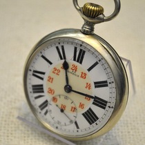 Swiss famous brand 1900s European retro mechanical watch Western antique steel boutique mens old pocket watch