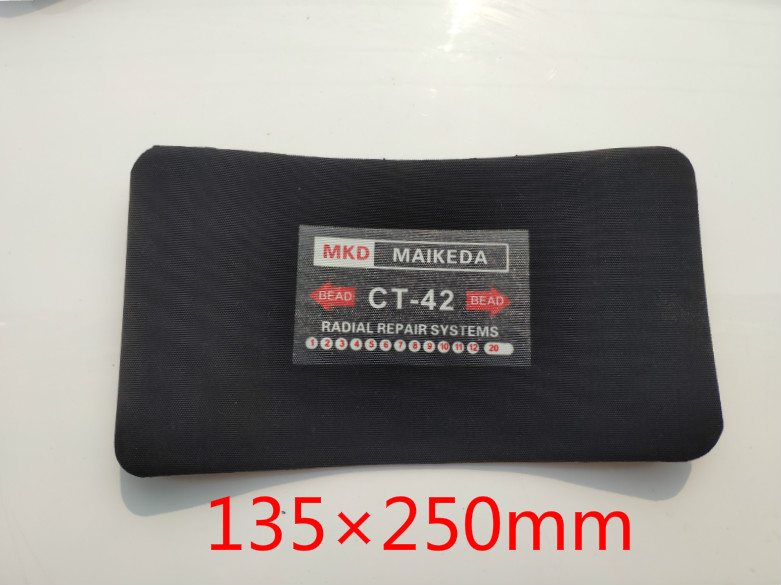 Hot vulcanization refurbished tire mishap repair mat High temperature steel wire fire repair film Hot rubber tire fire patch