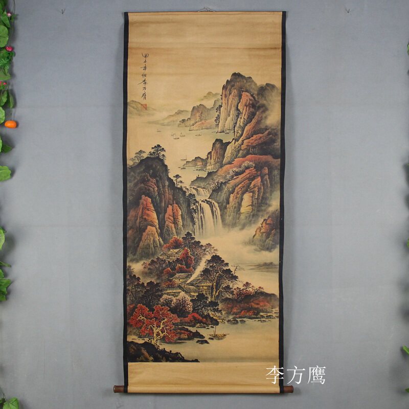 Boutique Ancient Painting Calligraphy French painting wall hanging famous painting famous painting home decoration Li Fanghawk