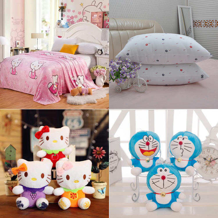 Một gia đình bốn bông trai trẻ em phim hoạt hình bông Spider-Man, Captain America Superman giường vải quilt - Bộ đồ giường bốn mảnh gối mền 2 trong 1