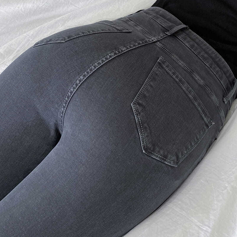 Plus-Size Unisex Jeans, Unisex Style, Spring and Autumn Long Pants, Slim Fit, Skinny, Slimming, Stretchy, Versatile Pencil Pants