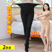 Pantyhose Fat Plus Size Stockings 200 Jin Fat mm Spring and Autumn High Waist Longing 300 Jin Ladies