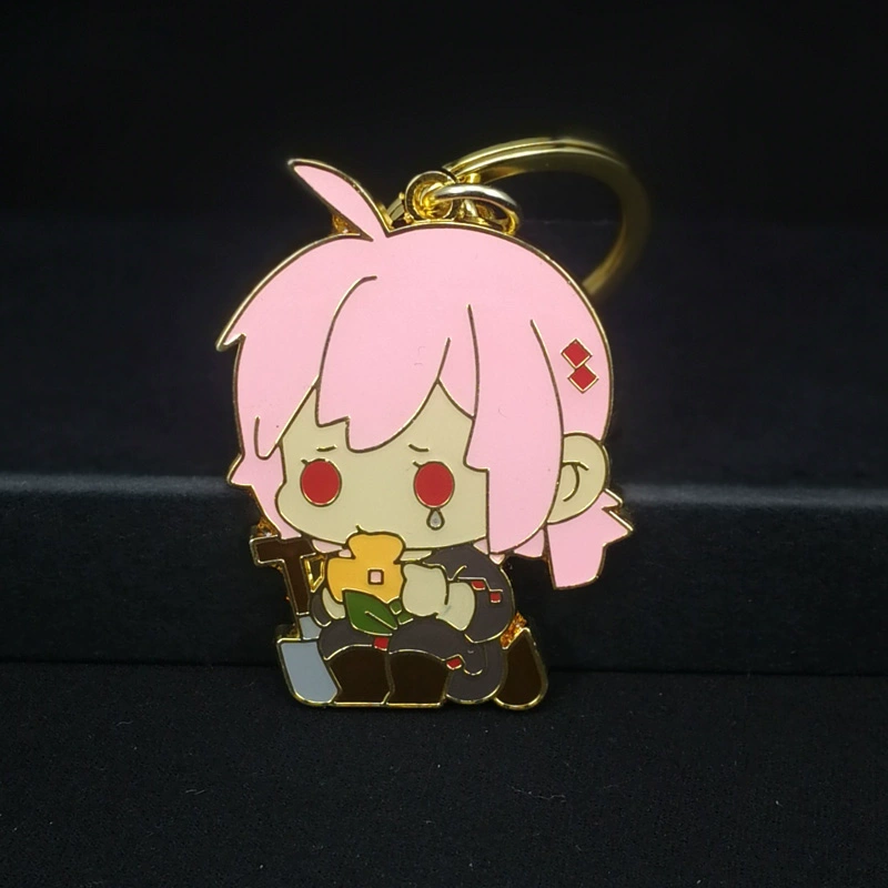 Phim hoạt hình anime cảnh sát móc khóa hoạt động tùy chỉnh mặt dây kim loại 珐 đôi nam nữ mặt dây chuyền logo tùy chỉnh