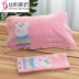 Khăn gối trẻ em cotton nguyên chất dày sáu lớp gạc màu cam cam bé gối khăn mẫu giáo bé phim hoạt hình - Khăn gối