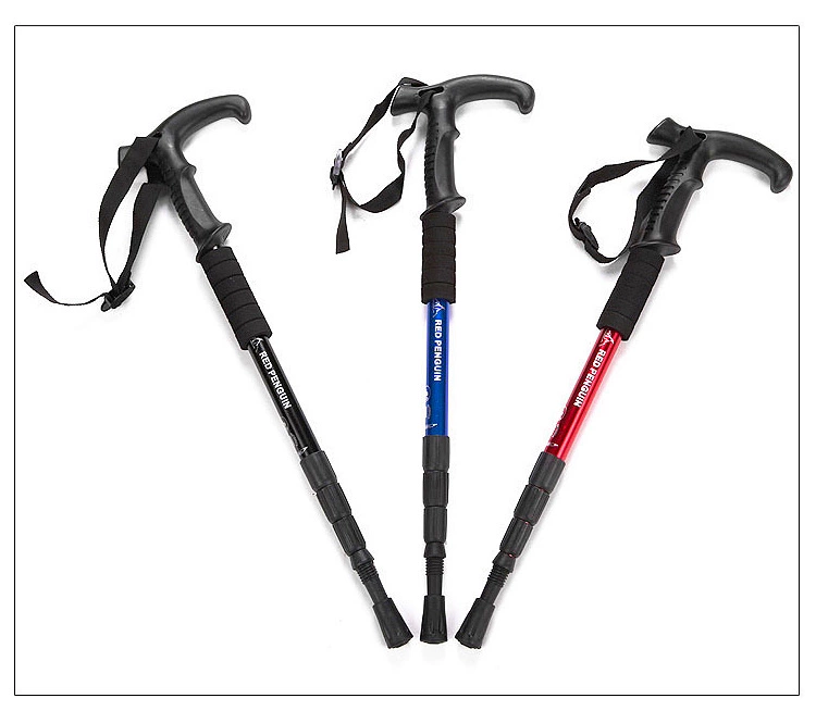 Ánh sáng trekking cực leo núi ngoài trời leo núi leo núi stick 4 phần T xử lý kính thiên văn nạng du lịch thiết bị leo núi