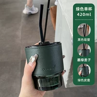 Маленький темно -зеленый+крышка+черная стеклянная трубка+набор зеленой кожи