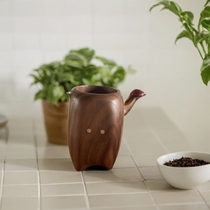 Storage jar pen bucket ornaments toys cute cartoon-shaped hedgehog solid wood interesting lettering lamb roll study room