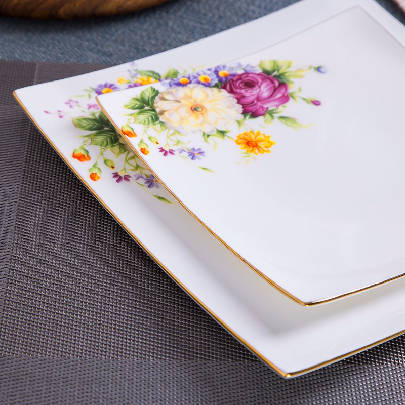 Continental breakfast tray ceramic western - style dishes home up phnom penh dish ipads porcelain tableware flat plate of creative sifang steak