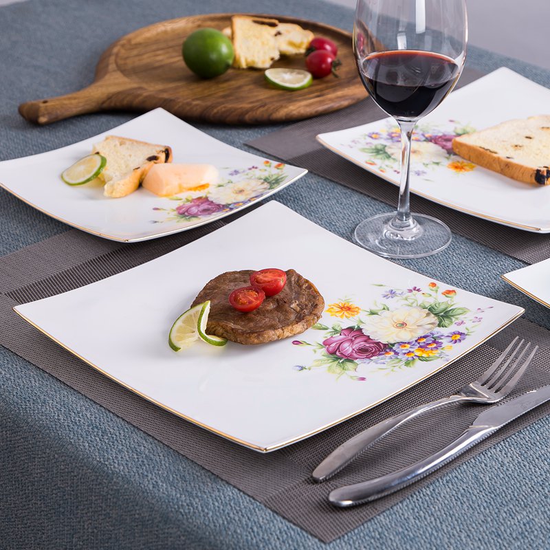 Continental breakfast tray ceramic western - style dishes home up phnom penh dish ipads porcelain tableware flat plate of creative sifang steak