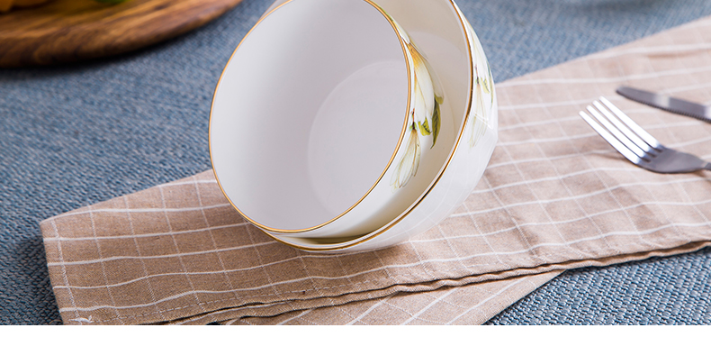 Up Phnom penh ceramic bowl dish bowl of soup bowl rainbow such as bowl bowl of jingdezhen ceramics creative use ltd. to use spoon scattered plates