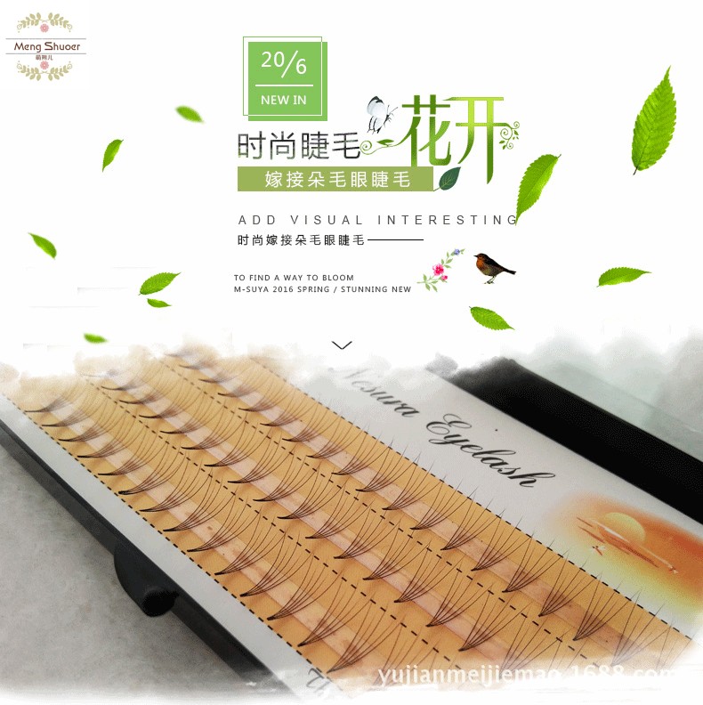 Hàn Quốc bù nhìn đơn cụm lông mi giả tự nhiên 5 nước siêu mềm lụa tơ tằm lông hoa giấy ghép lông mi - Lông mi giả mi giả gân trong tự nhiên