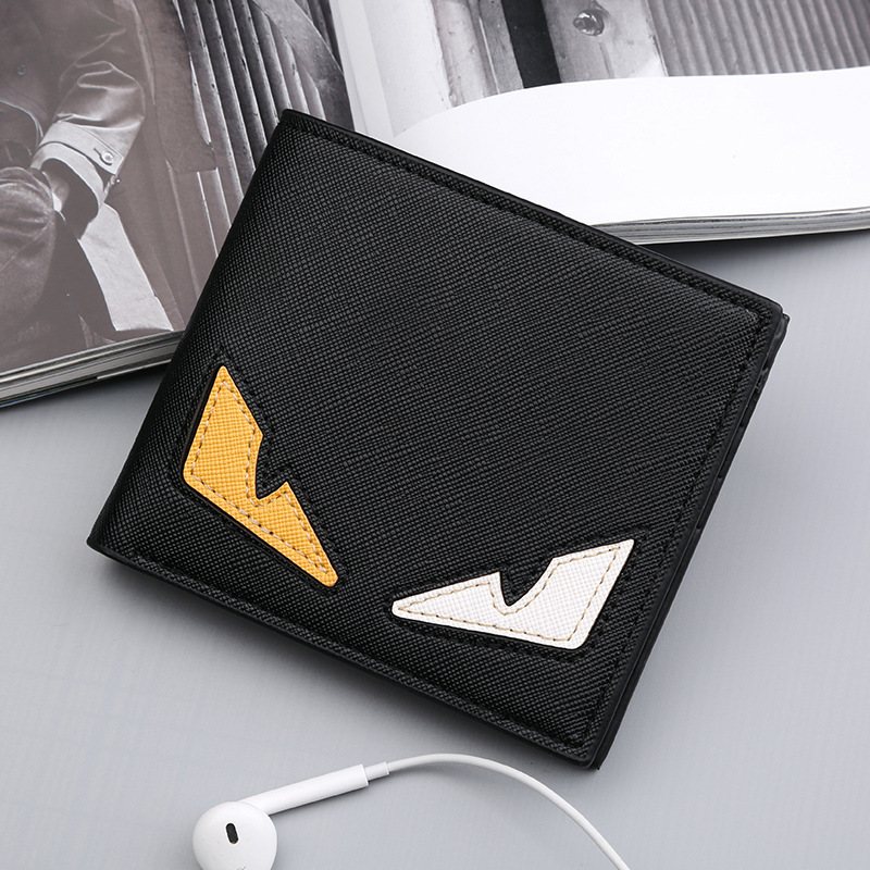 Wallet for Men, Short Style, Multiple Card Slots, Genuine Leather Wallet for Teenagers, Men's Business Horizontal Style, Ultra-Thin, Fashionable Student Wallet, Trendy