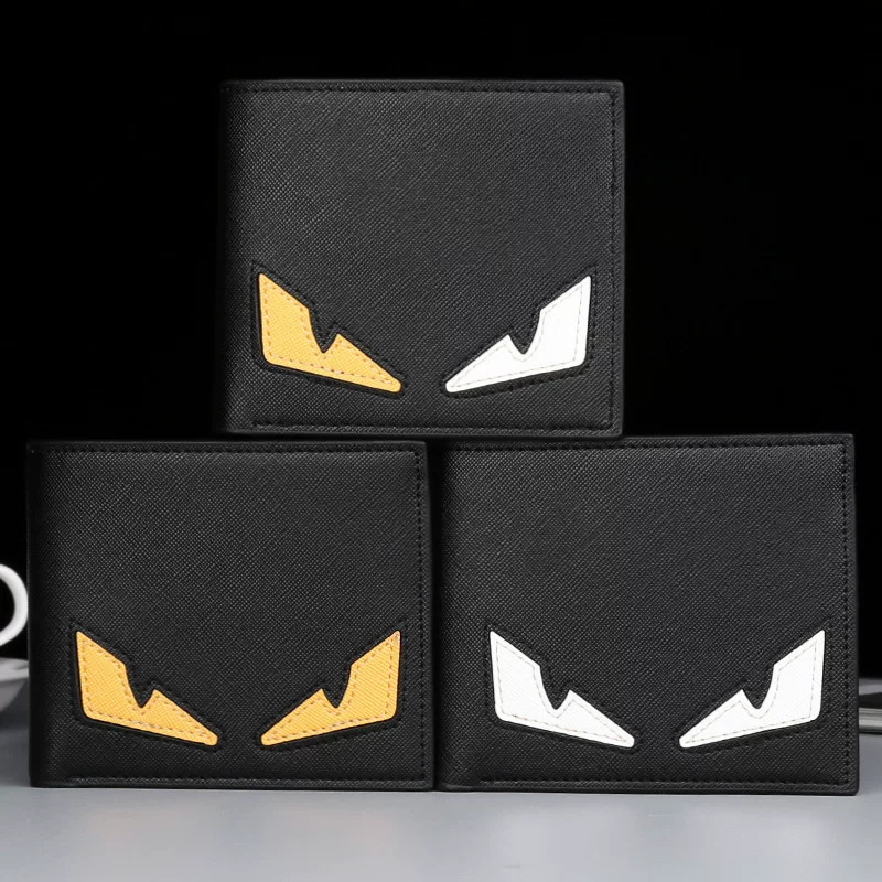 Short ultra thin fashionable wallet for students, for teenagers