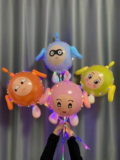 2025 Internet Celebrity Flying Eggman Party Kuromi Leuchtender Ballon Nachtmarktstand Bobo Ball In der Luft schwebender Kinder-Cartoon