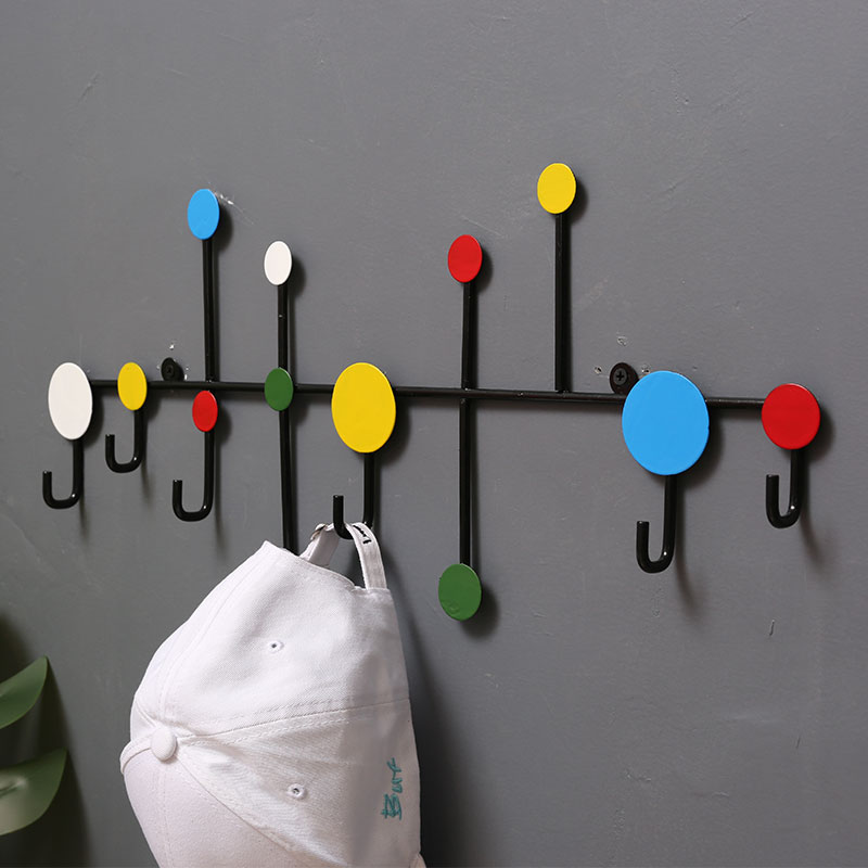 Creative entry clothes hanger free of punch in door Entrance Door Hengguan Wall Hung Hanger Hanging Clothes Hook Wall-mounted Wall Clothes Hat Hook