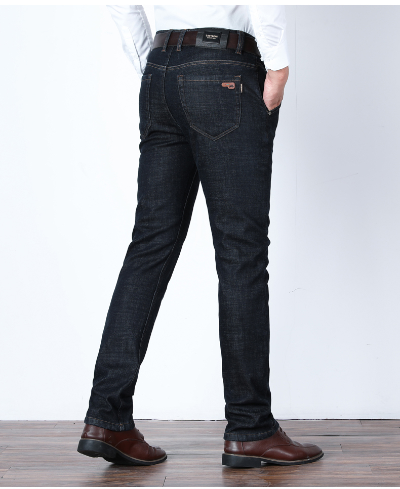 Cổ điển xe jeans nam mùa hè quần siêu mỏng màu xanh lá cây người đàn ông trung niên của quần âu nam phong cách lỏng lẻo