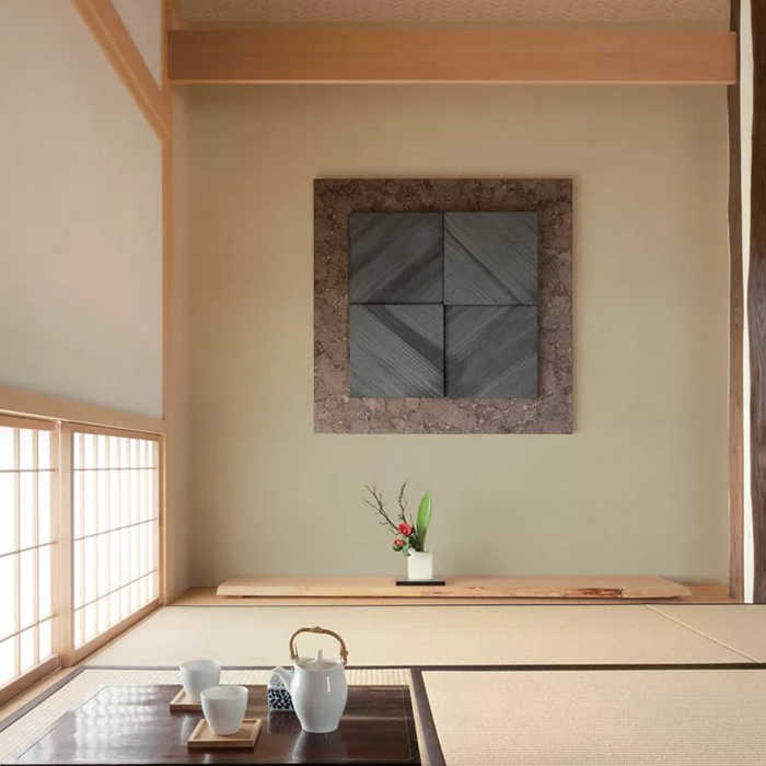 日本进口墙纸lilycolor丽彩榻榻米和室装饰壁纸硅藻土豆膏黄色