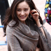 British style cashmere scarf womens autumn and winter classic chestnuts with hair whiskers knitted long enlarged shawl