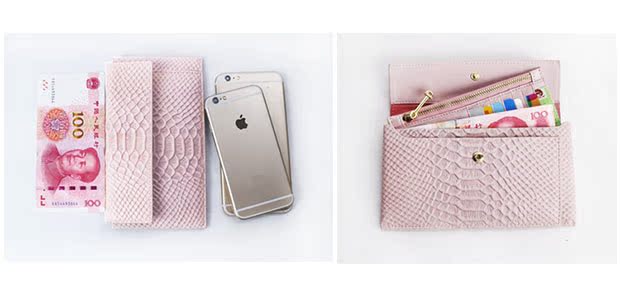 [Kiến thức] wallet ví da thích hợp thiết kế ban đầu siêu mỏng đơn giản retro nữ dài phần da mềm kẹp tiền - Ví tiền ví da nữ
