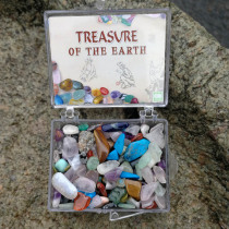 Natural colorful crystal gravel degaussing stone agate raw stone fleshy paving flower potted decoration children gift box