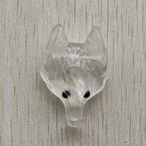 Natural white crystal hand-carved Fox head necklace pendant sweater chain pendant jewelry accessories New
