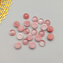 4-12mm watermelon red ring surface Red watermelon crystal gemstone ring surface handmade diy hairpin earrings material loose beads