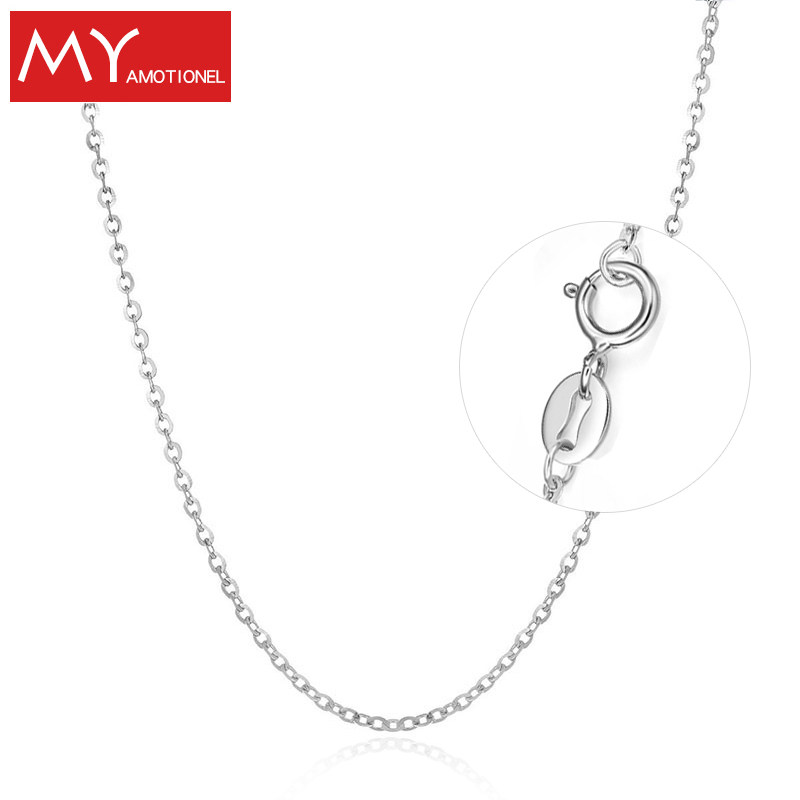 925 pure silver necklace with female lock bone chain plated platinum chain silver chain silver chain silver Platinum Color Coarse long version of wool dressing