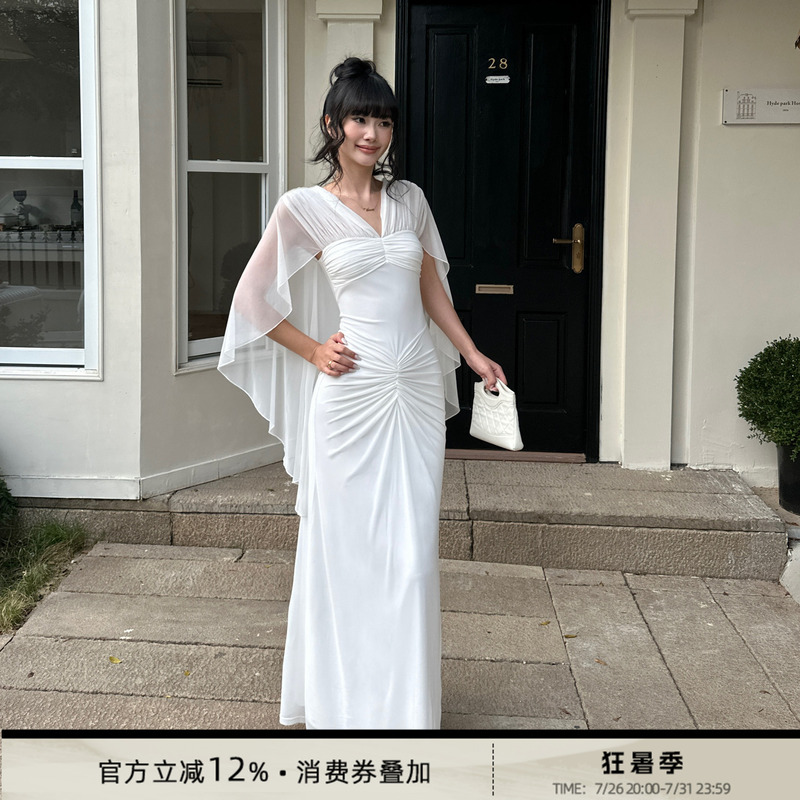 Venuie Gentle and Elegant White Bodycon Long Dress, Beach Vacation Dress, Waist-Cinching Long Knit Dress, Formal Dress Venuie Gentle and Elegant White Bodycon Long Dress, Beach Vacation Dress, Waist-Cinching Long Knit Dress, Formal Dress