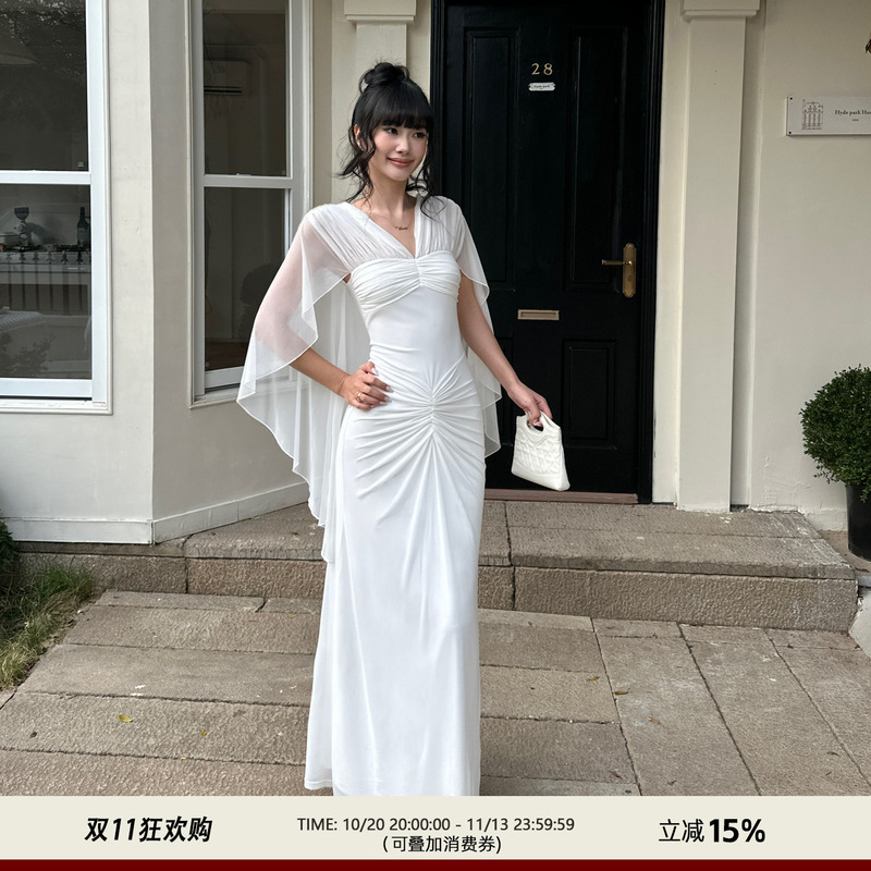 Venuie Gentle and Elegant White Bodycon Long Dress, Beach Vacation Dress, Waist-Cinching Long Knit Dress, Formal Dress Venuie Gentle and Elegant White Bodycon Long Dress, Beach Vacation Dress, Waist-Cinching Long Knit Dress, Formal Dress