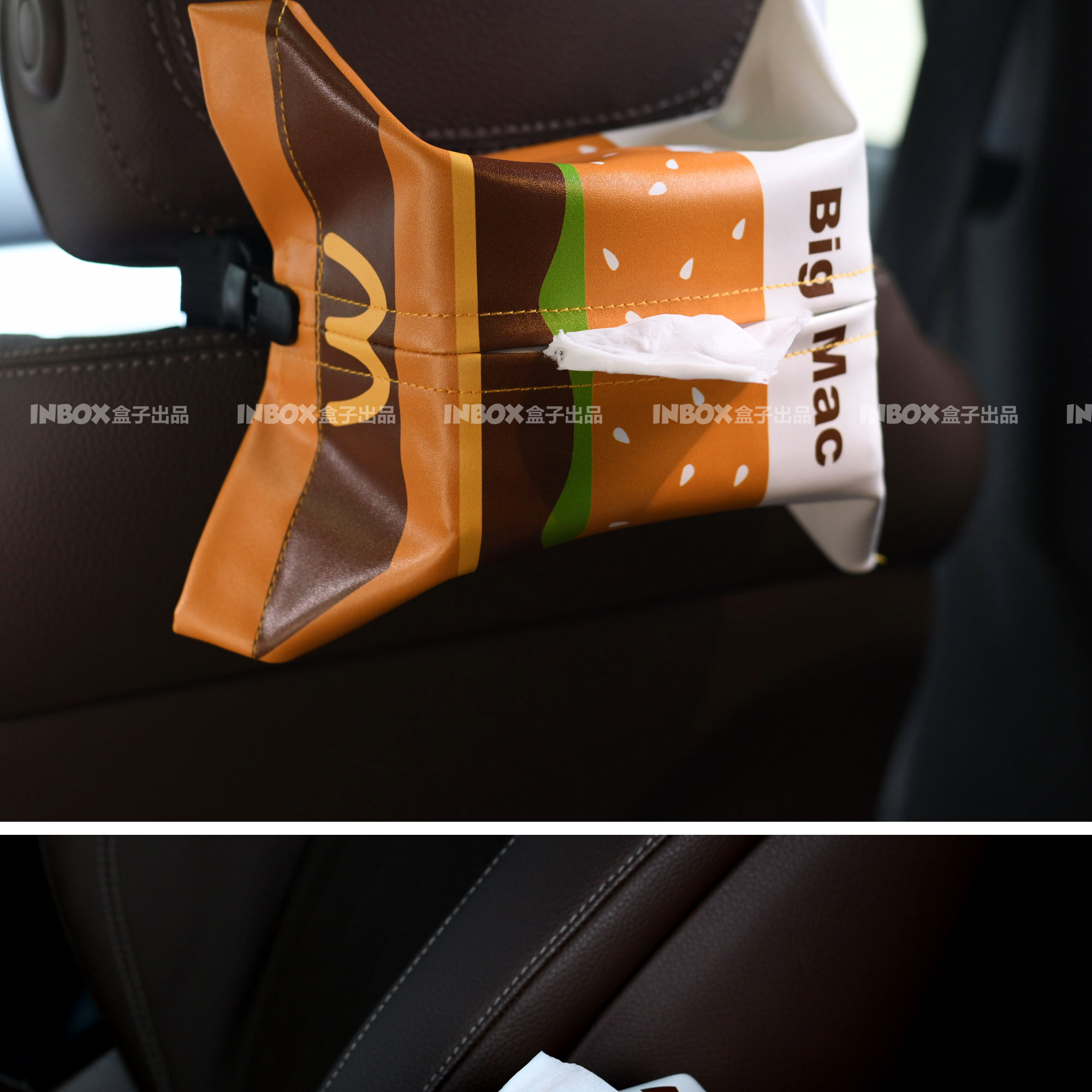 hamburger originality Funny Cartoon vehicle Tissue box waterproof Paper extraction cover Towel sets lovely Vehicle Tissue bag Hanging bag