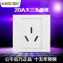 Bulls Socket Panel 20A Three Hole Socket Wall Switch Socket G05Z114 Cabinet Air Conditioning Socket