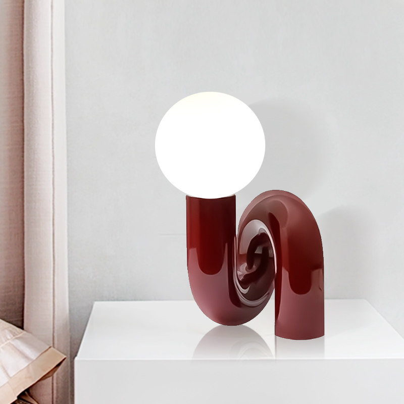 Modern minimalist creative glass ball bedroom desk lamp Children's room designer-like room desk lamp