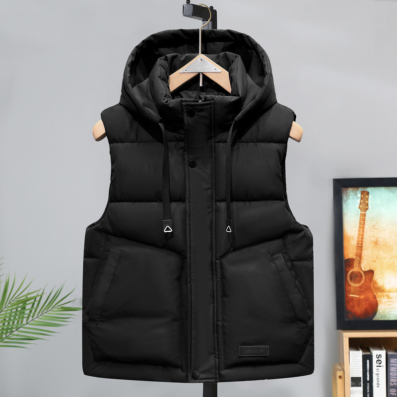 Children's Clothing Boys' Vest Autumn and Winter 2026 New Style Thickened Hooded down Cotton Vest Winter Style Vest