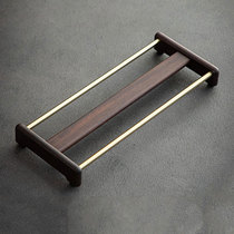 Mud household ebony solid wood copper tea cup drain rack tea set storage rack kung fu tea ceremony shelf tea cup mat