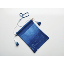 Blue Sequel White Family Ancient Fazal Dyeing Cloth Art Hanging Wall Style Cashier Bag Pure Natural Plant Dyeing Customizable