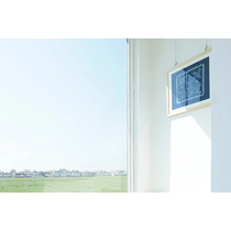 Blue continuous Bai ancient method tie-dyed cotton double happiness Yingfu wall decoration background wall decoration pure natural plant dyeing