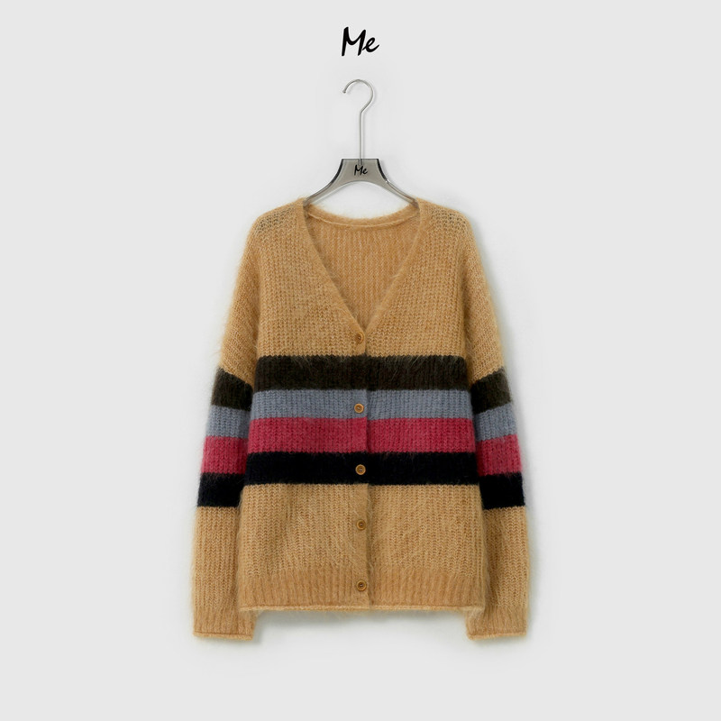 Me Neon Sweater Jacket (Brushed) Imported from South Africa, Ultra-Fine Mohair & Sheep Wool Sweater Meha0492