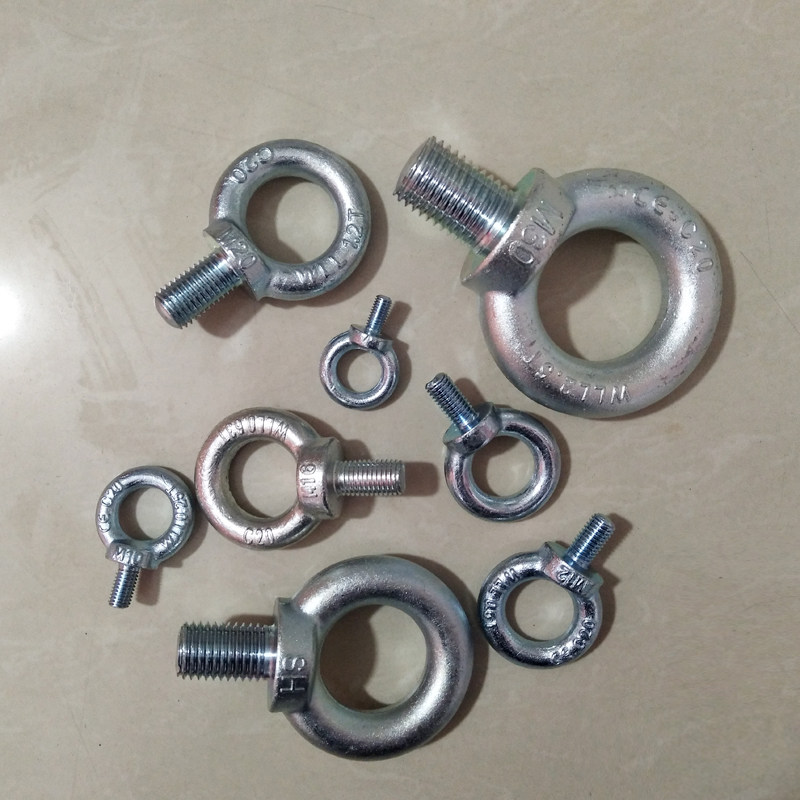 National standard lifting ring screw ordinary lifting ring bolt galvanized extended lifting ring motor circular ring M8M10M12M16M20