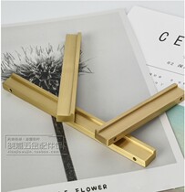 (Xiaojia Hardware) American Straight Strip Pure Copper Handle European Wardrobe Cabinet Handle Modern Simple Brass Handle