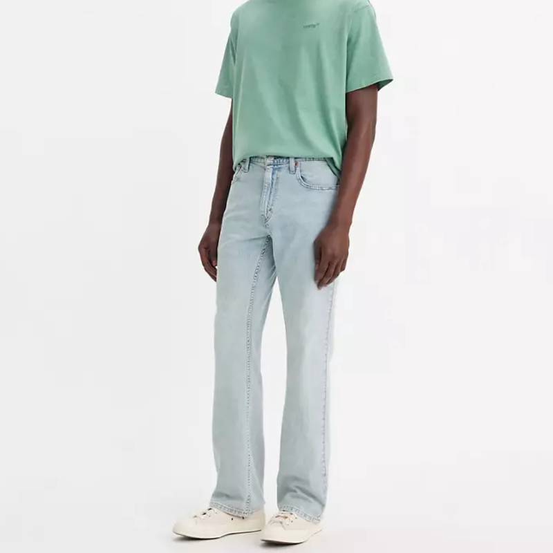 Levis517/527Bootcut Levi's American Straight-Leg Slightly Flared Washed Ice Blue Jeans Clean Fit