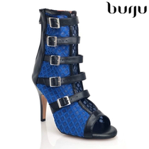 burju-Riley blue dance boots jazz queen Aliya Janell same style heels Latin high heels