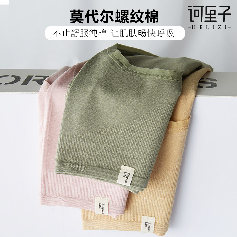 Medium high waist Modal stretch underwear girls solid color thin section soft seamless incognito women's briefs