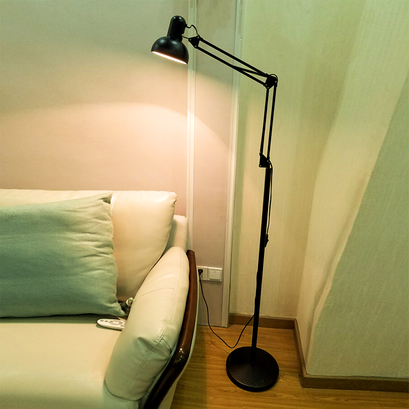 Now Creative American Remote Control Floor Lamp Living Room Bedroom Bedside Book Room Learning Standing Table Lamp Mahjong Fishing Light 
